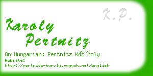 karoly pertnitz business card